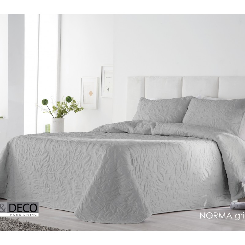 Bedspread Norma Gris 250x270 cm