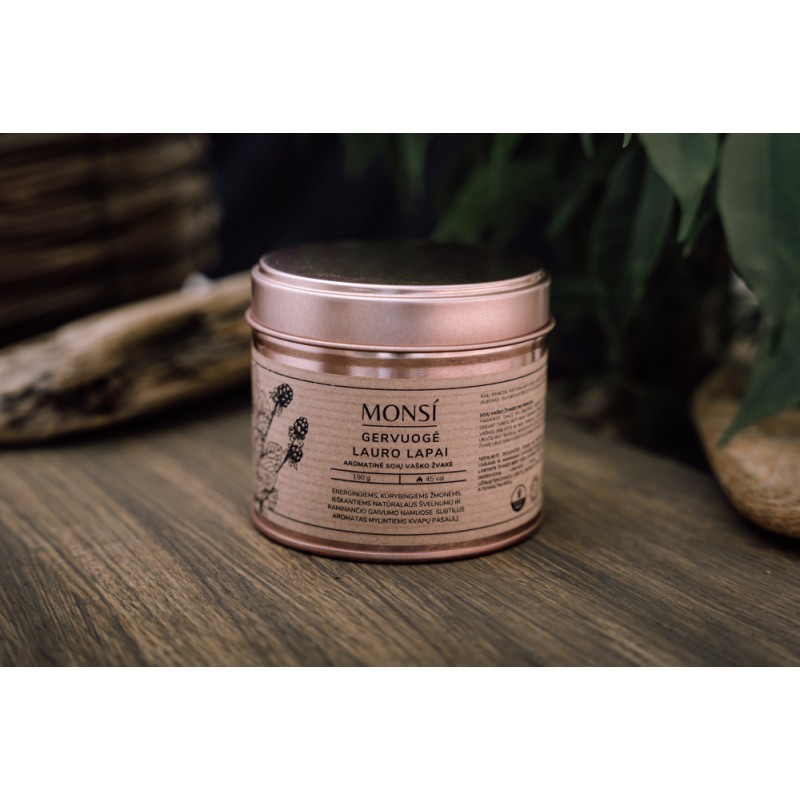 Aromatic candle Monsi, Blackberry + bay leaf