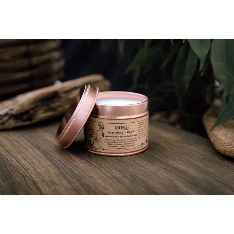 Aromatinė žvakė Monsi, Jazminai + kava