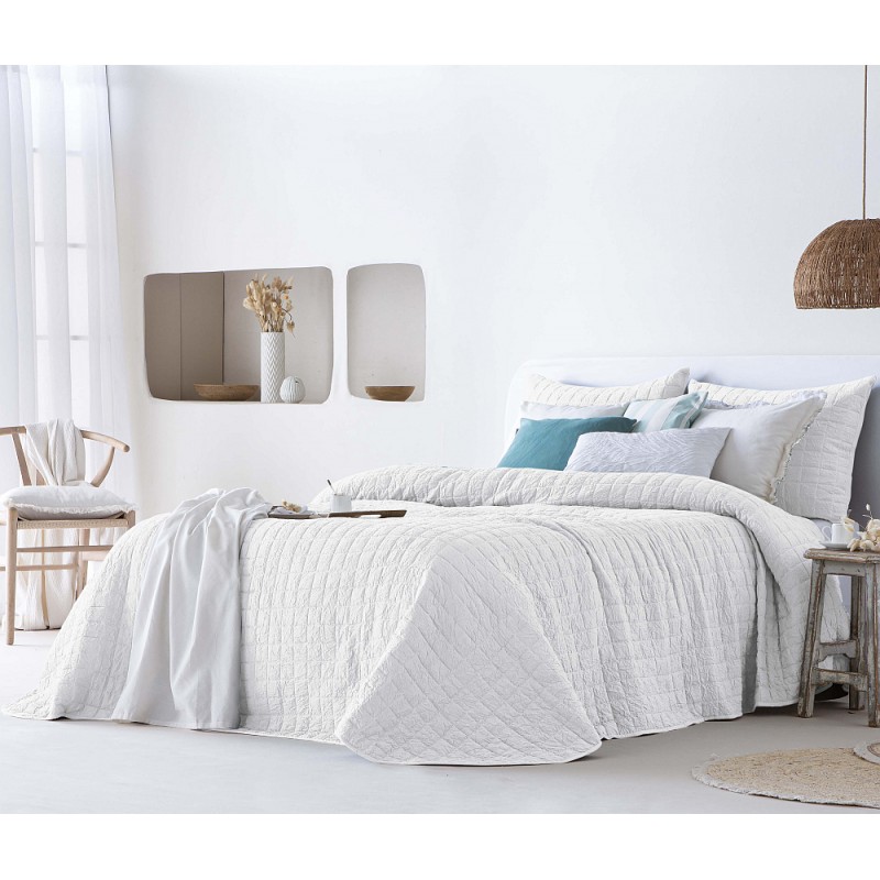 Voodikate Lares Blanco 250x270 cm, koos 2 istmepadja katted