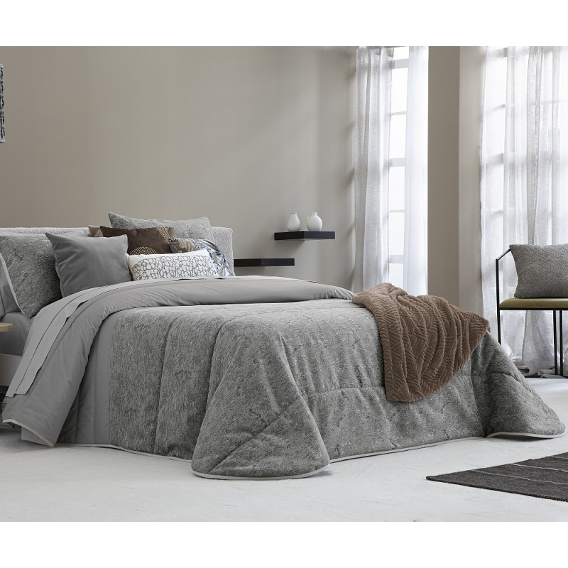 Narzuta Bel Gris 250x270 cm, i 2 pokrowce na poduszki